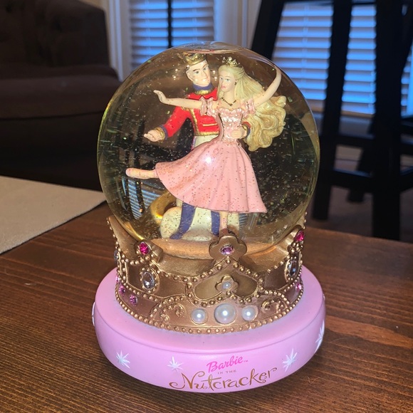barbie nutcracker snow globe